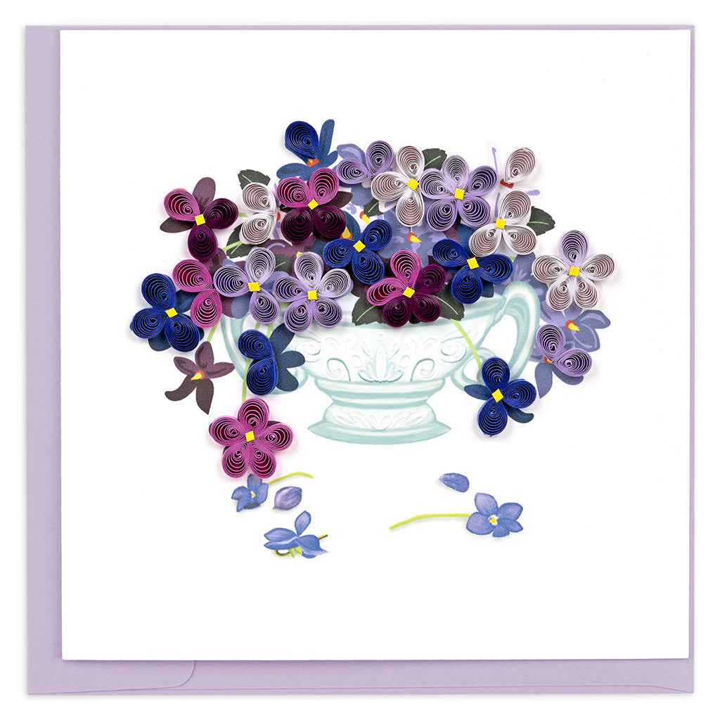 Violet Bouquet Card
