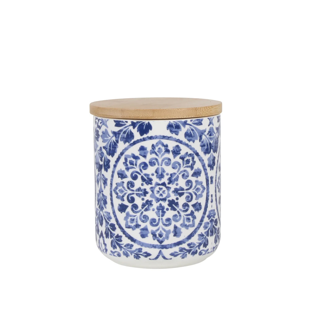 Medallion Printed Canister Medium 500Ml Blue