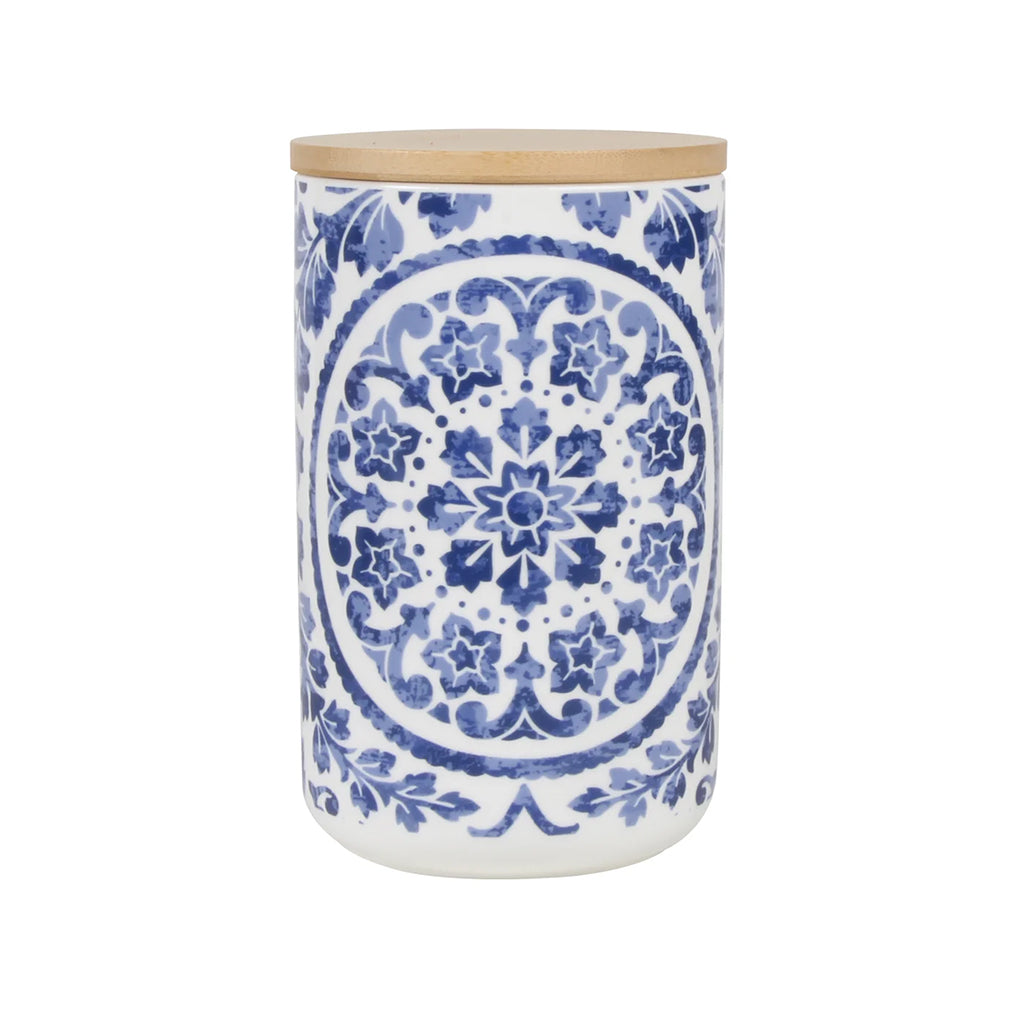 Medallion Printed Canister Large 850Ml Blue