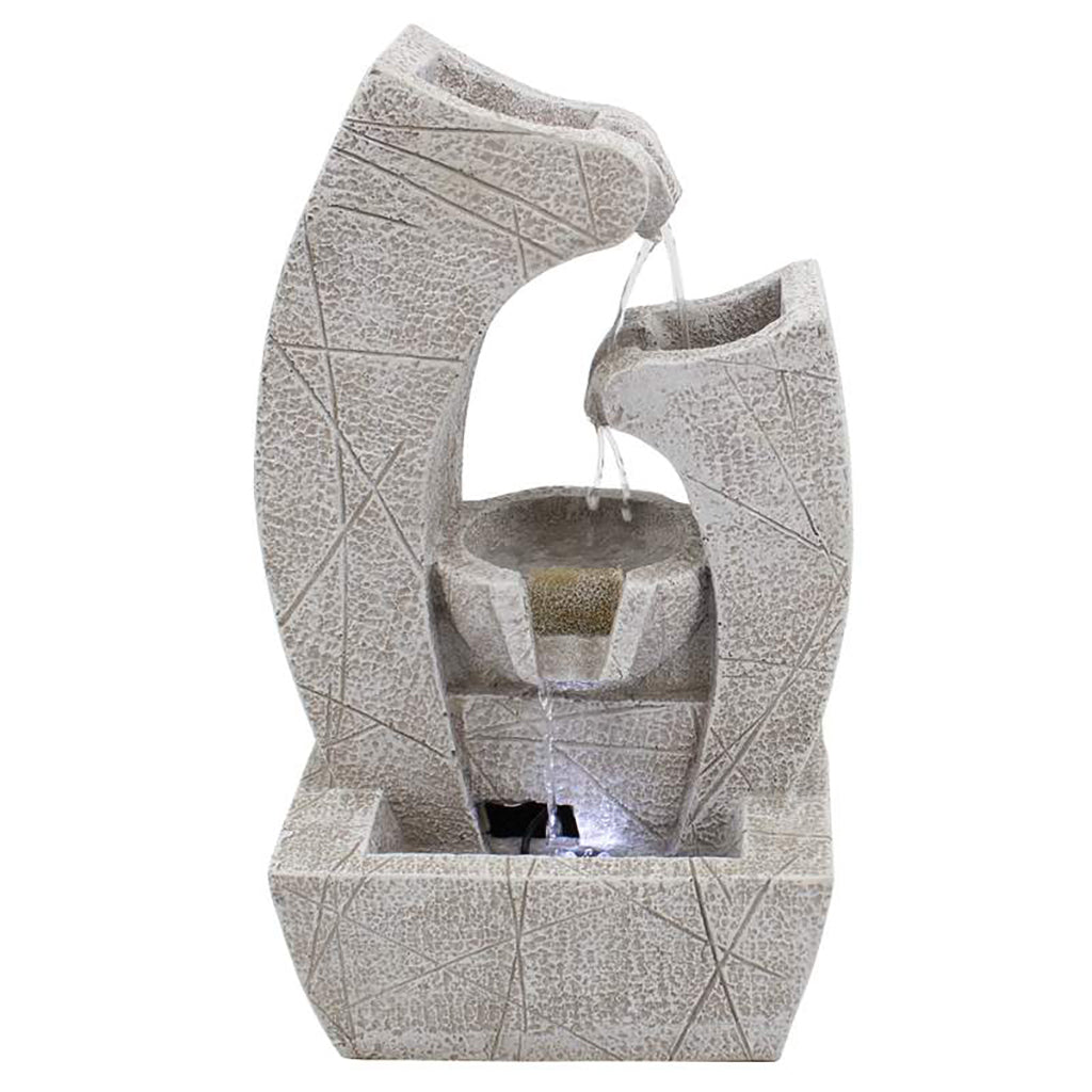 Mini Fountain Marble Effect W/Light 14In