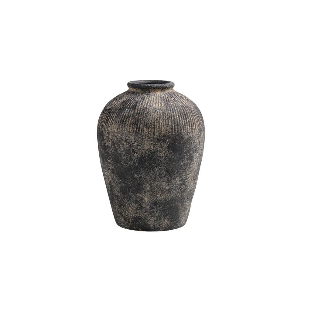 Black Terracotta Vase Small