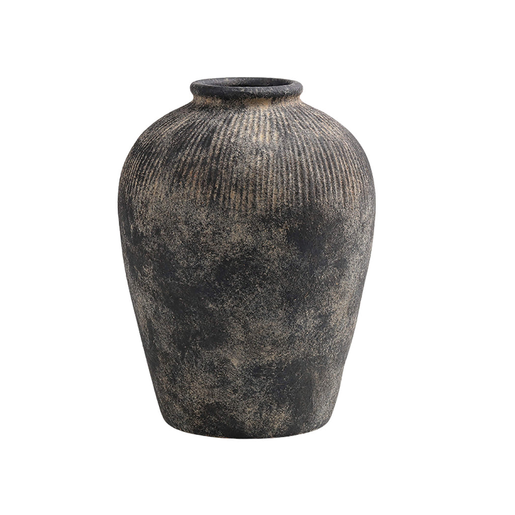 Black Terracotta Vase Large
