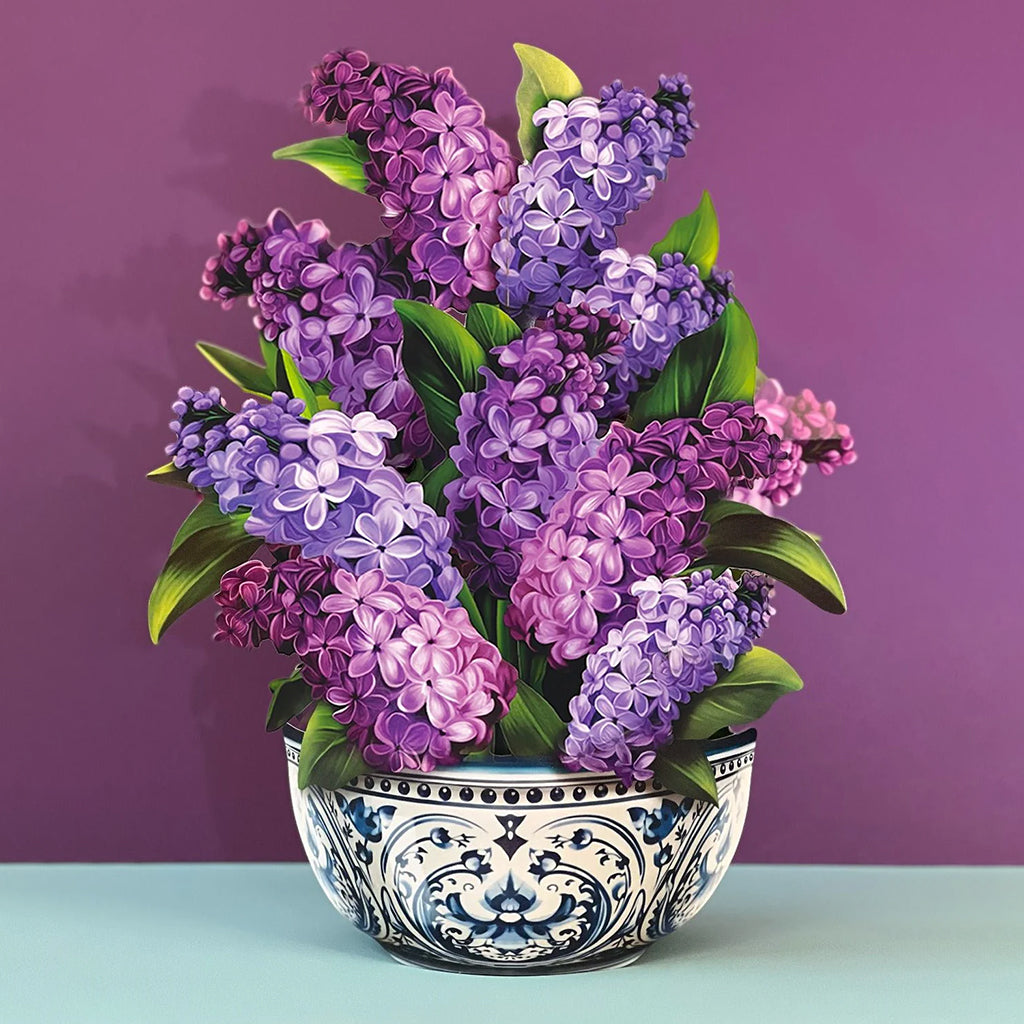 Garden Lilacs Paper Bouquet and Card