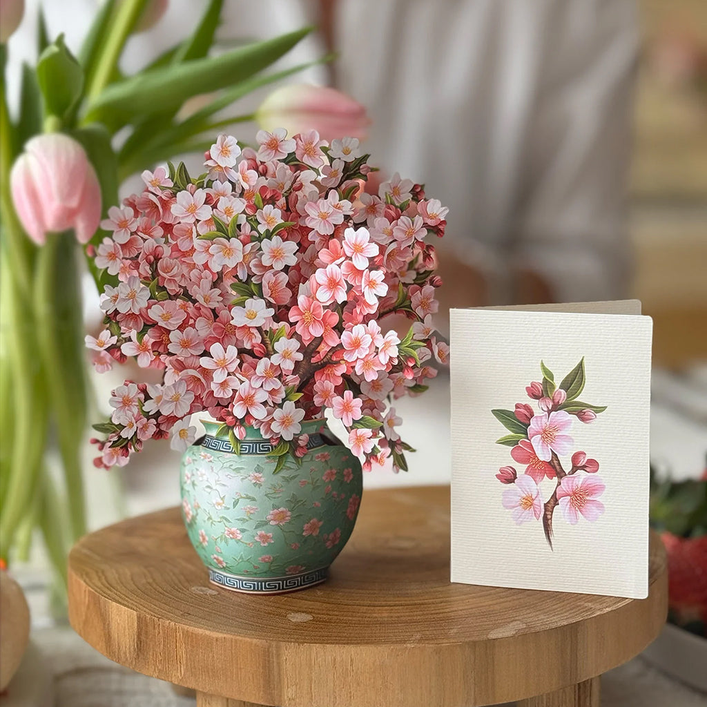 Japanese Cherry Blossom Mini Bouquet and Card