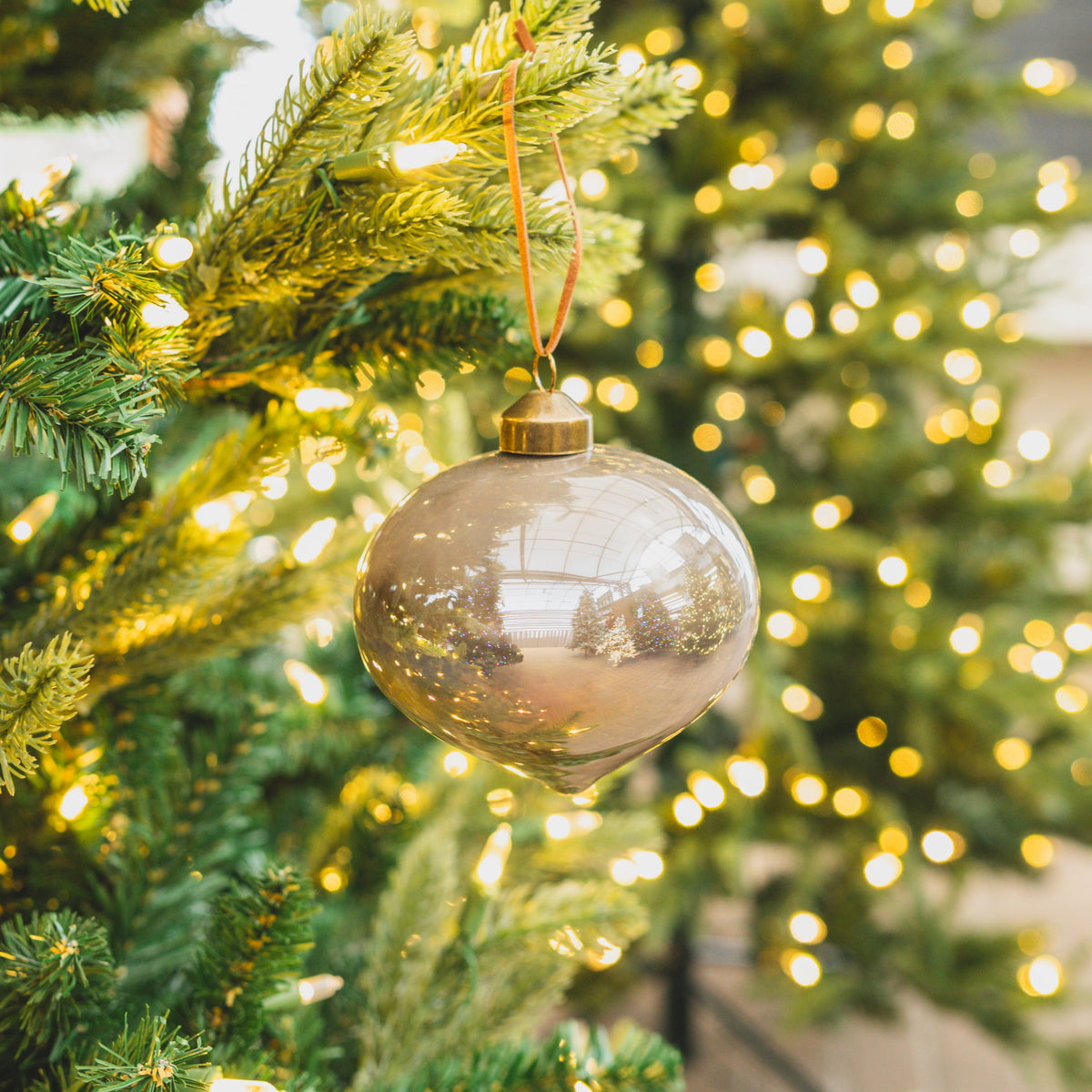 Glass Onion Ornament Pewter 4"