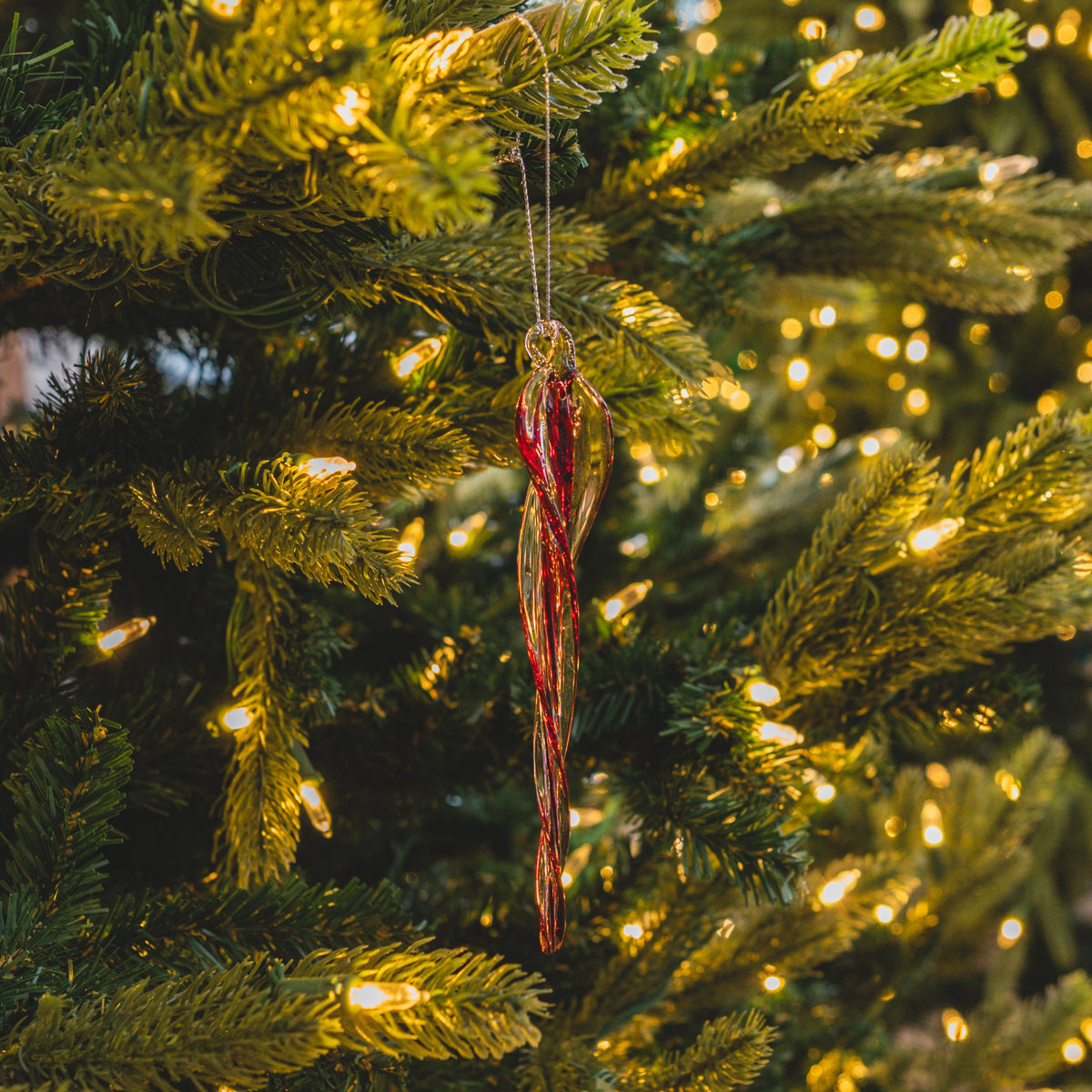 Red Icicle Ornament