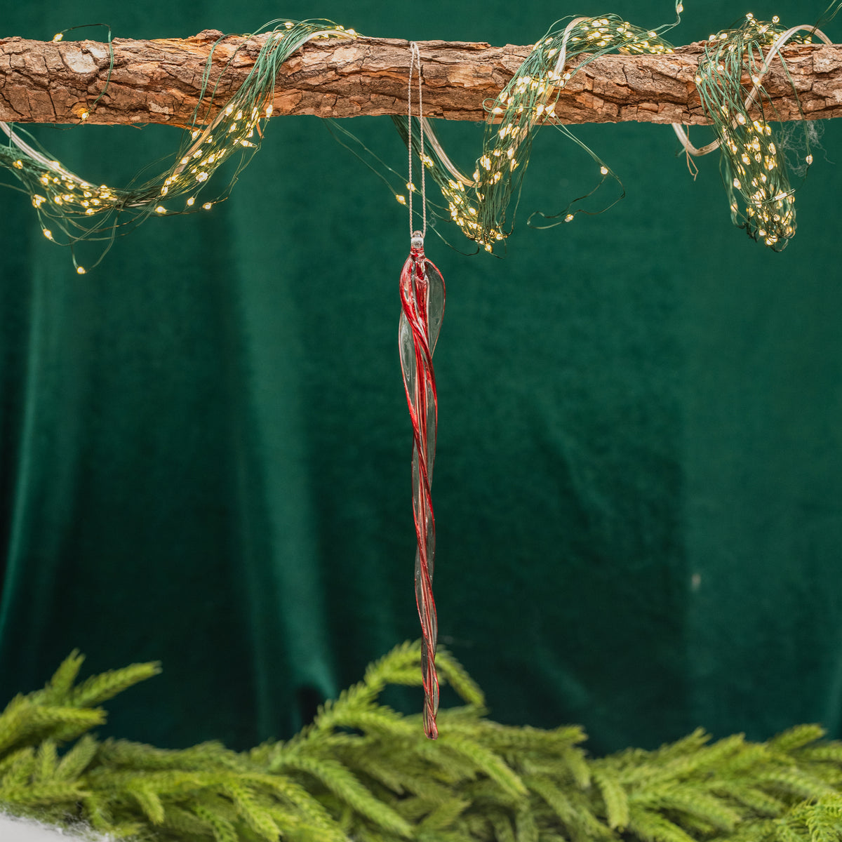 Red Icicle Ornament
