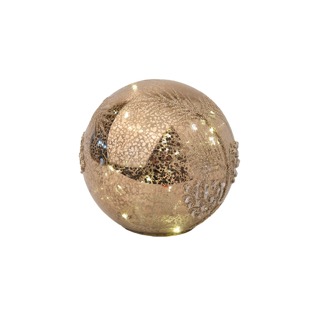 LED Pinecone Globe Mocha