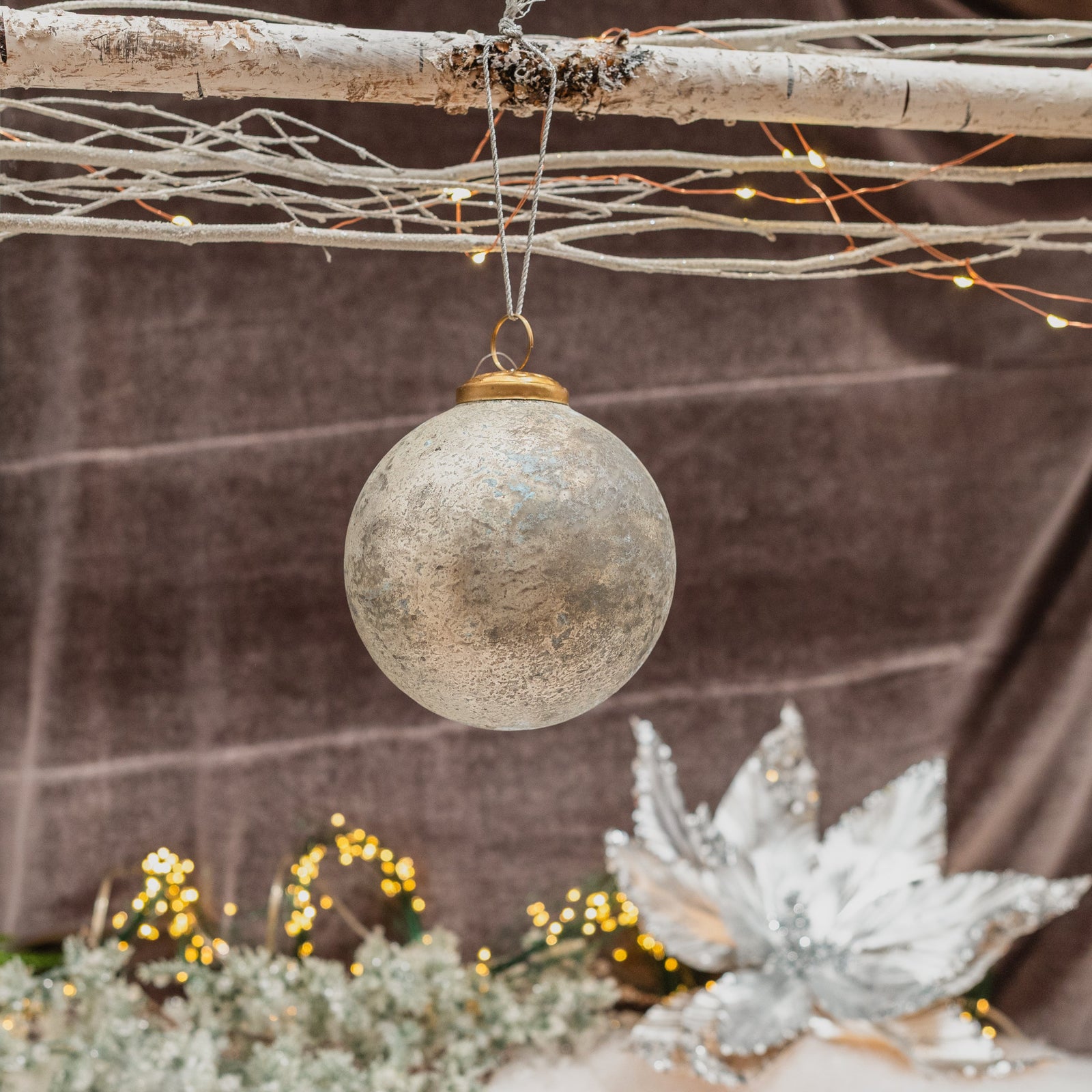 Glass Onion Ornament Sage 4.5"