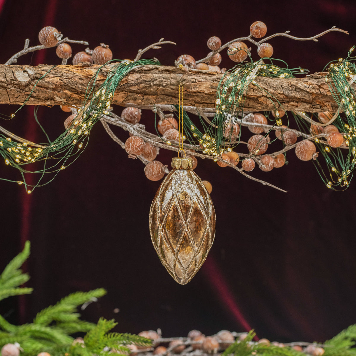 Faceted Glass Ornament 4.5"