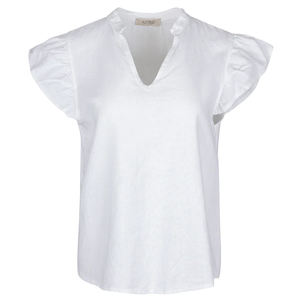 Leisure Flutter Top White