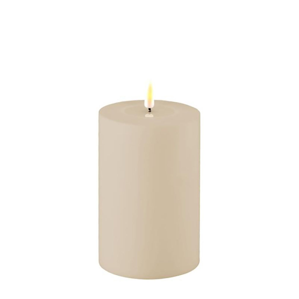 Outdoor Real Flame LED Candle 3x6in Dust Sand