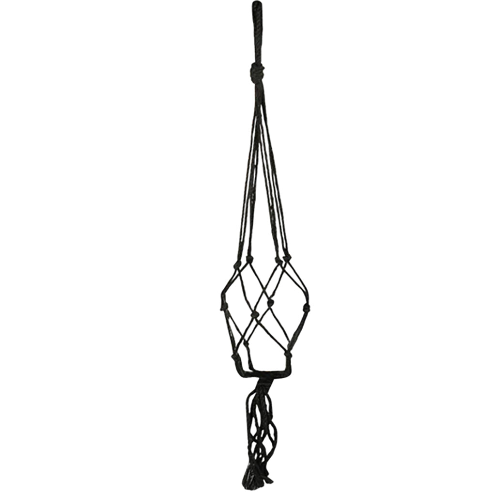 Black Macrame Pot Hanger 38in