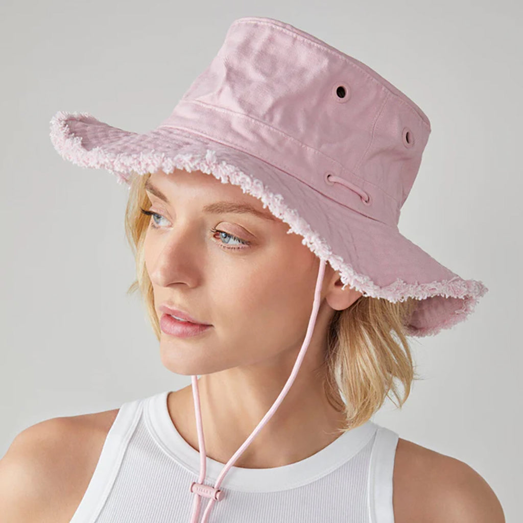 Fringe Wanderer Hat Light Pink