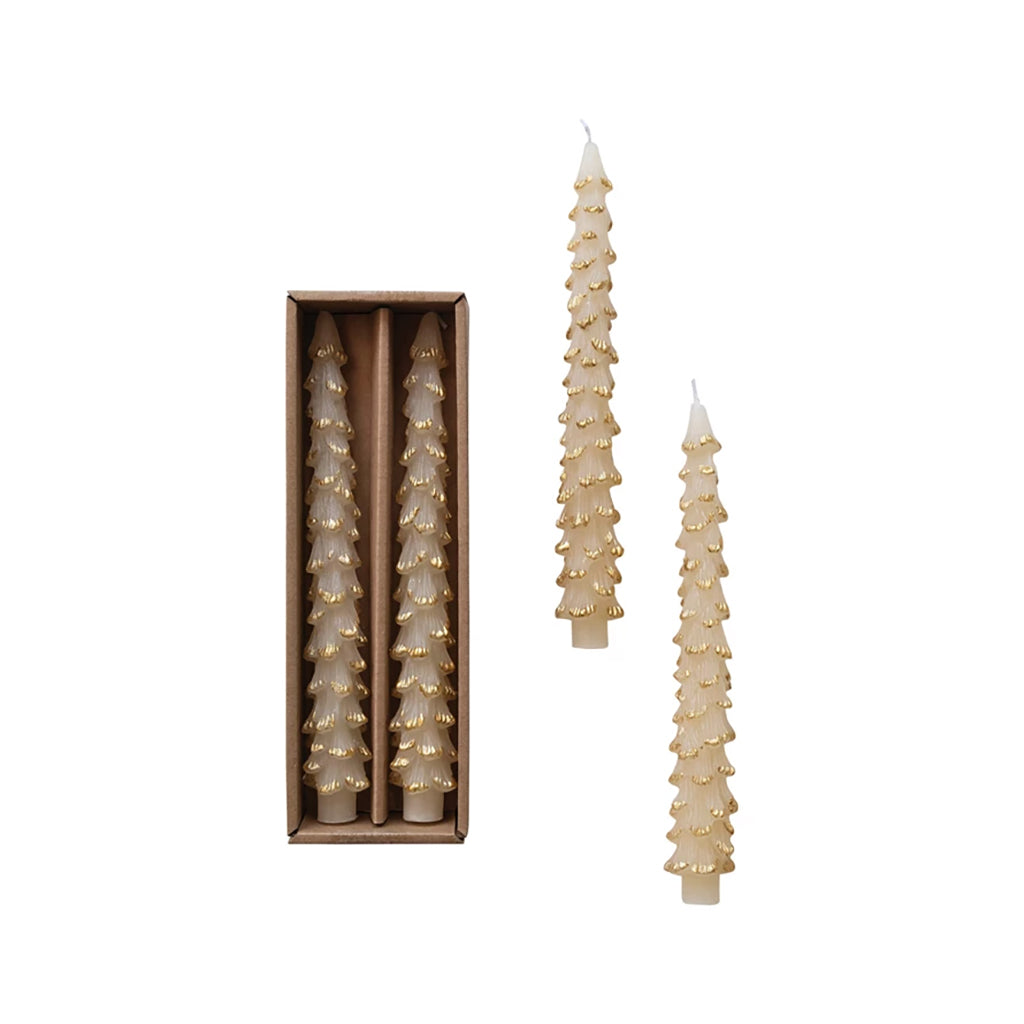 Tree Taper Candles Set of 2 Eggnog