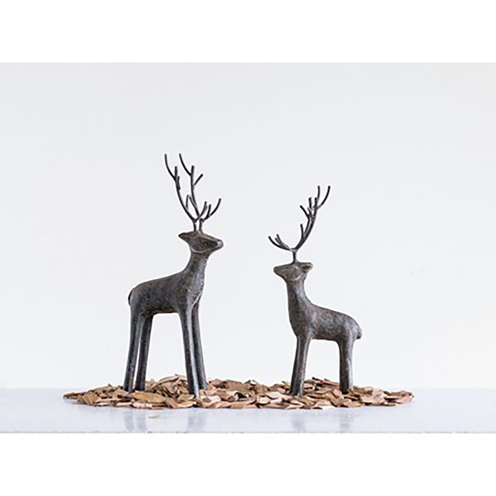 Cast Iron Standing Deer 11.75In H