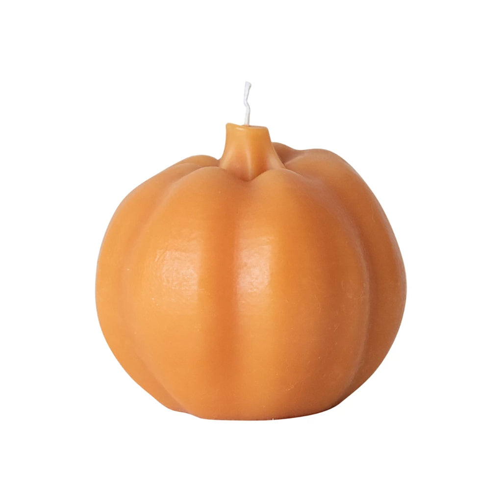 Pumpkin Shaped Candle 4In Orange