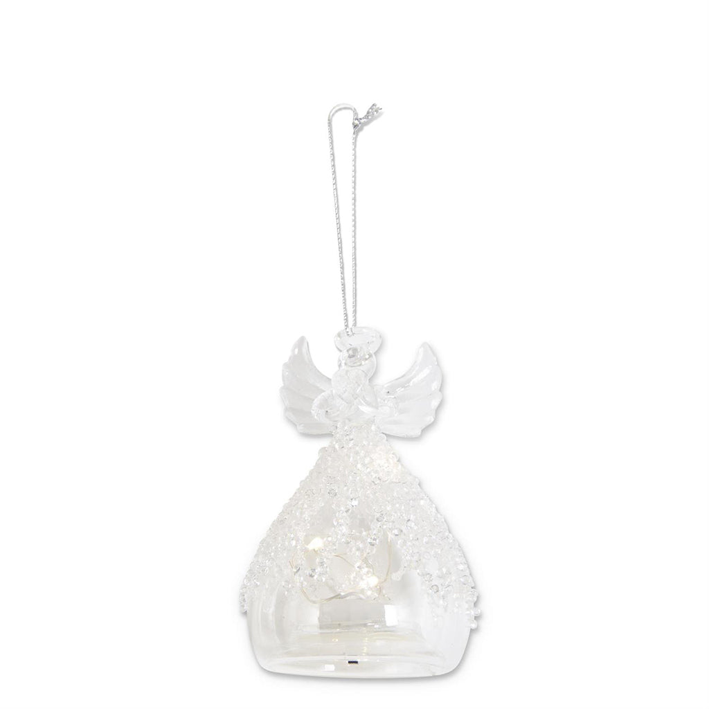 Glass LED Angel Ornament