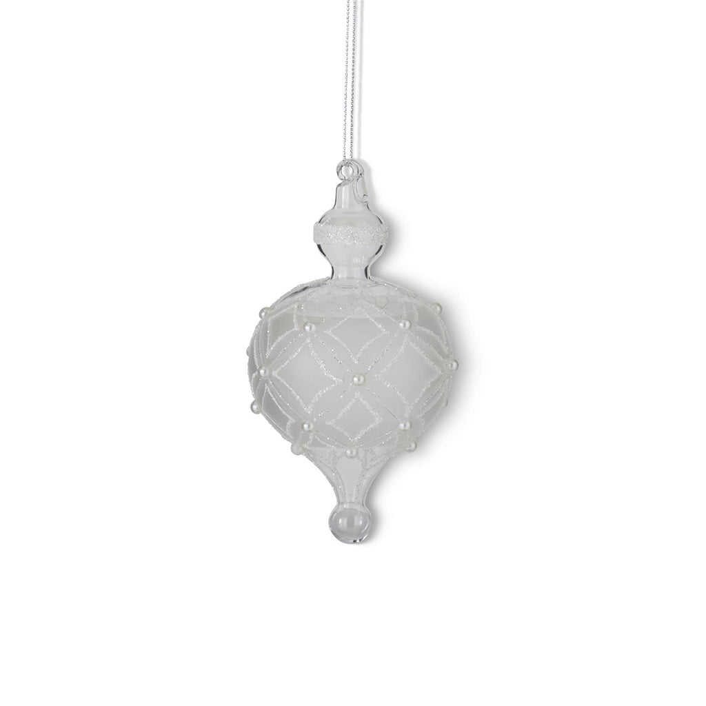 Frosted Diamond Onion Ornament