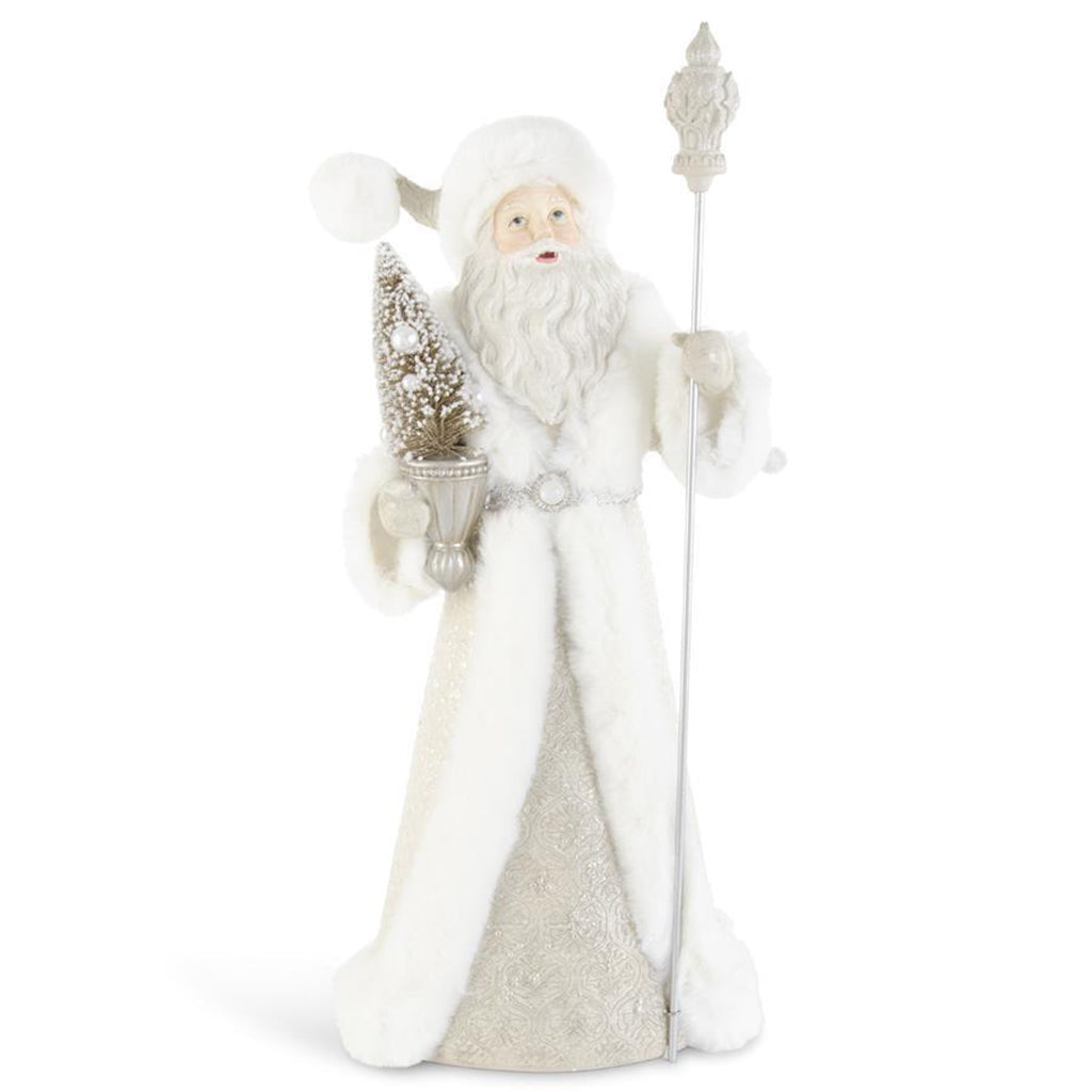 White Fur Trimmed Santa