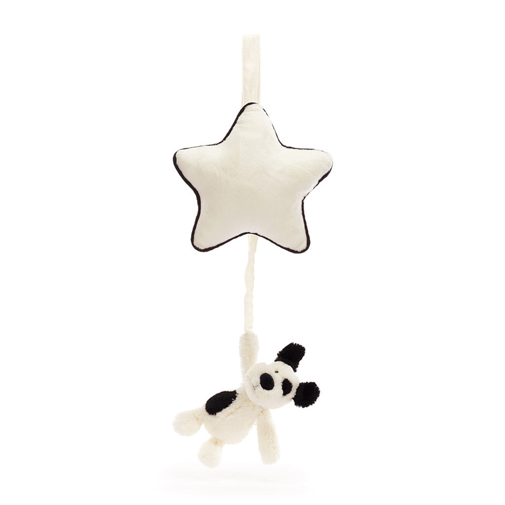 Bashful Black &amp; Cream Puppy Musical Pull