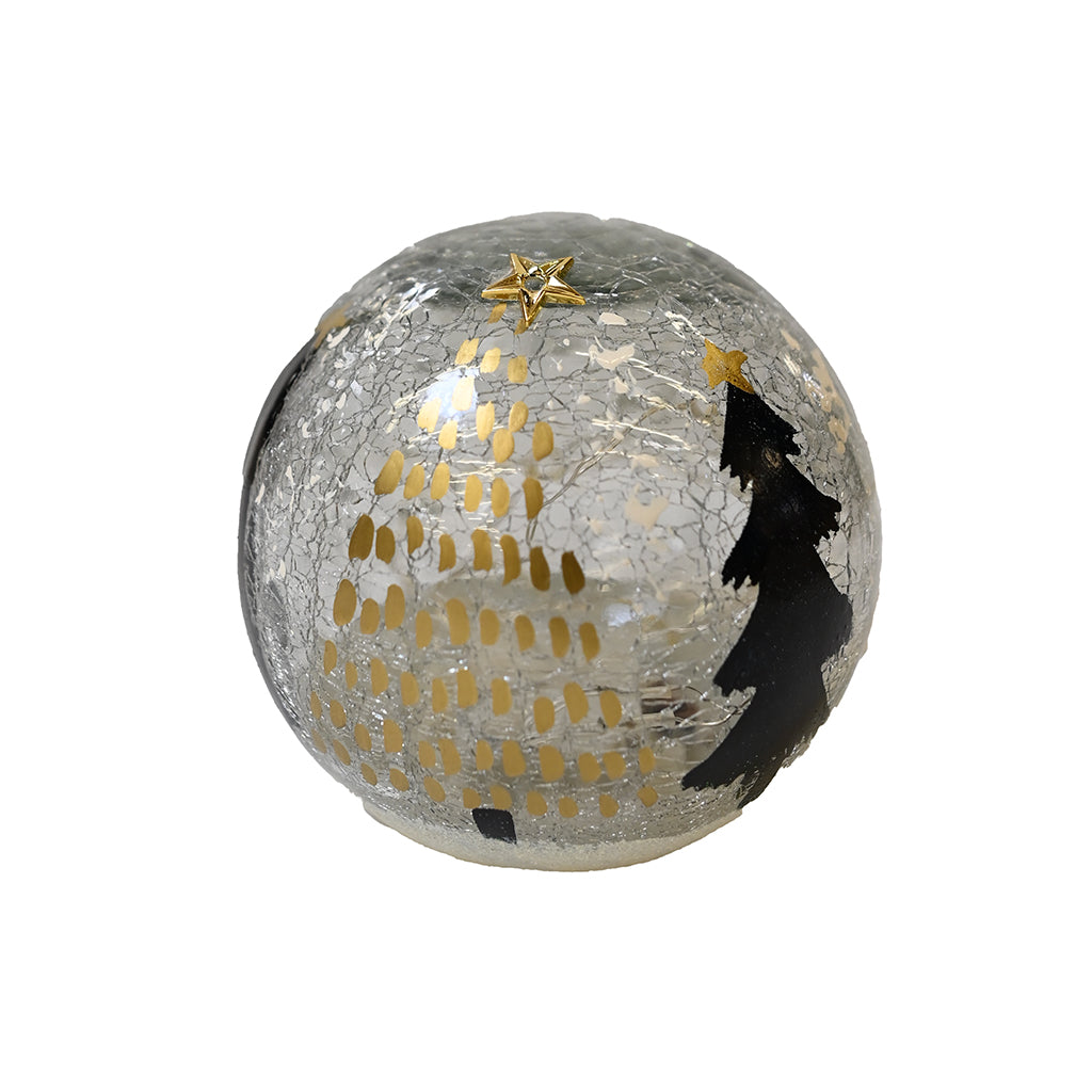 Gold Globe with Black Trees