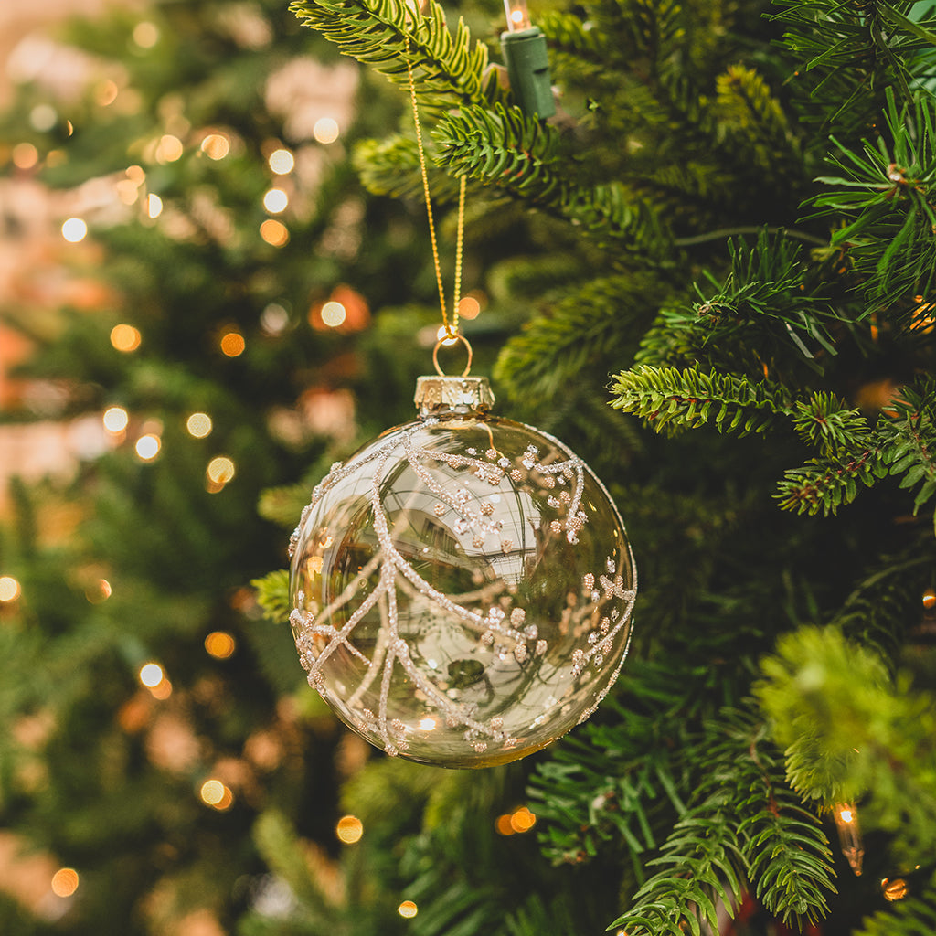 Gold with Silver Branch Ornament