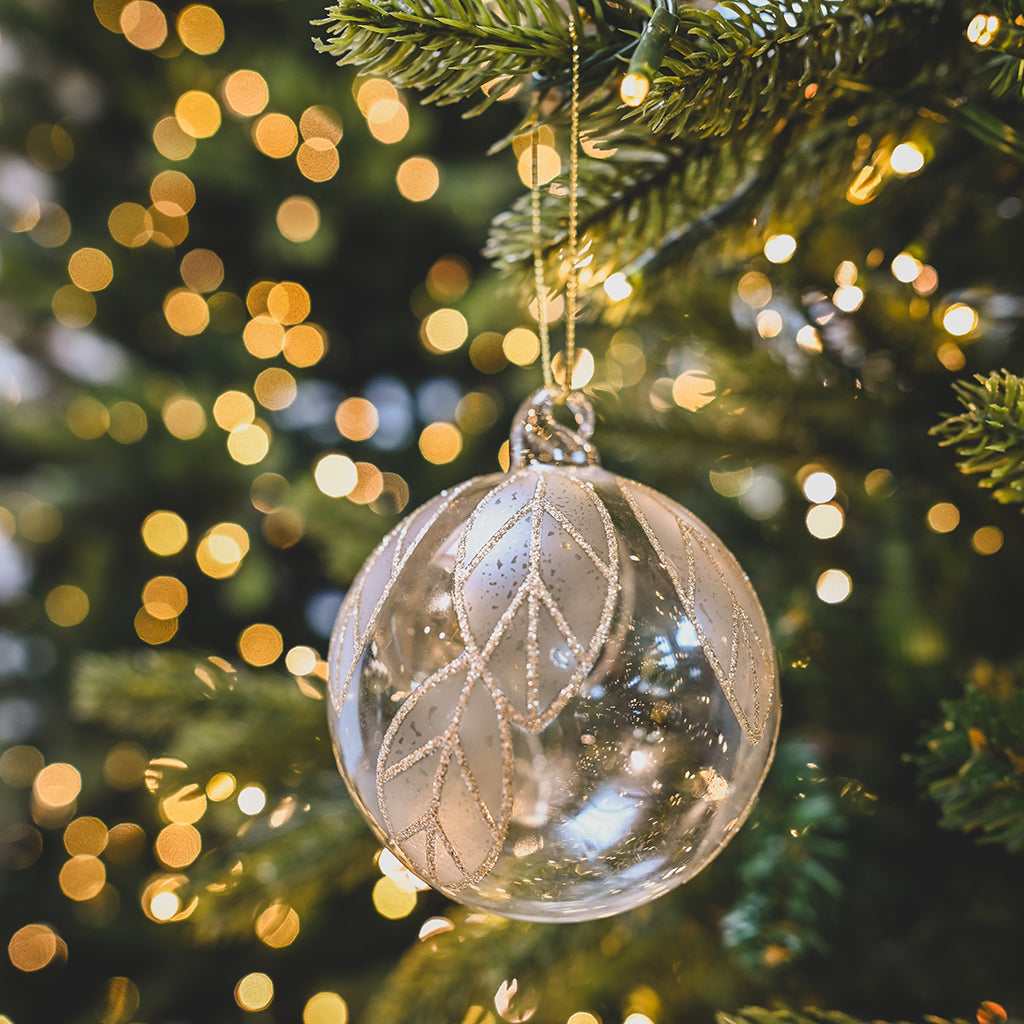 Ball with Gold Leaves Ornament