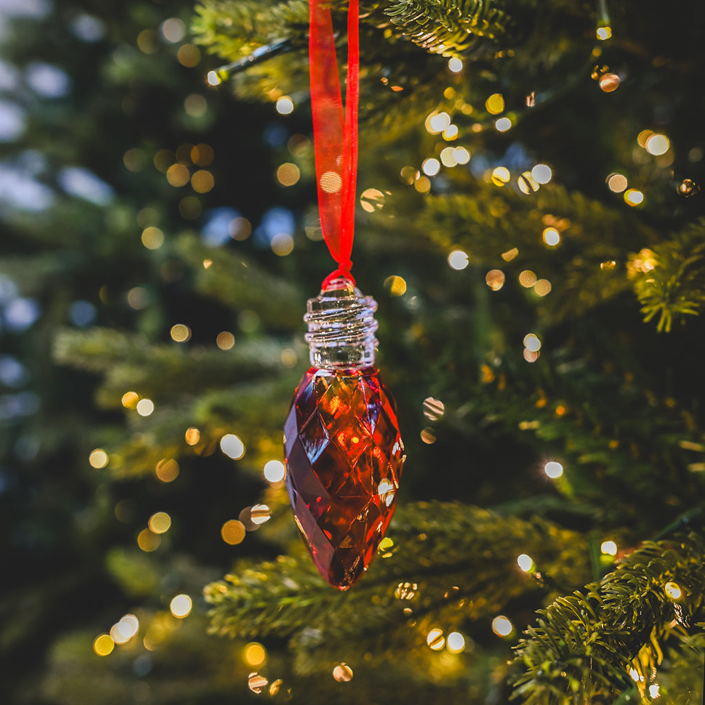 Faceted Christmas Bulb Ornament