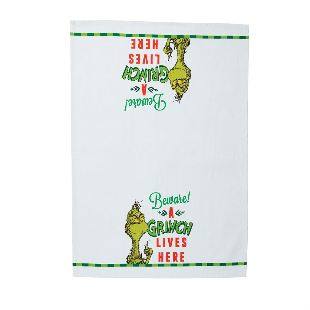 Beware Grinch Tea Towel