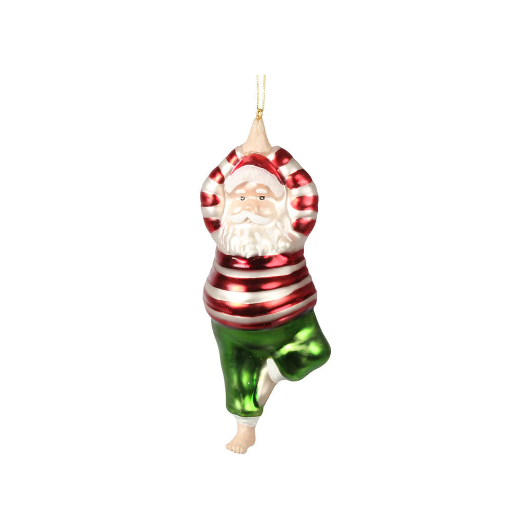 Yoga Santa Ornament