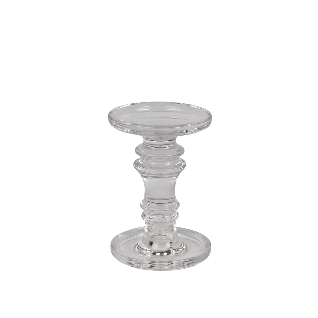 Glass Pillar & Taper Candle Holder