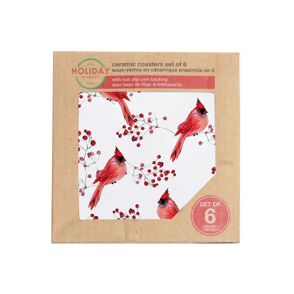 Cardinal Printed Ceramic Coaster Set