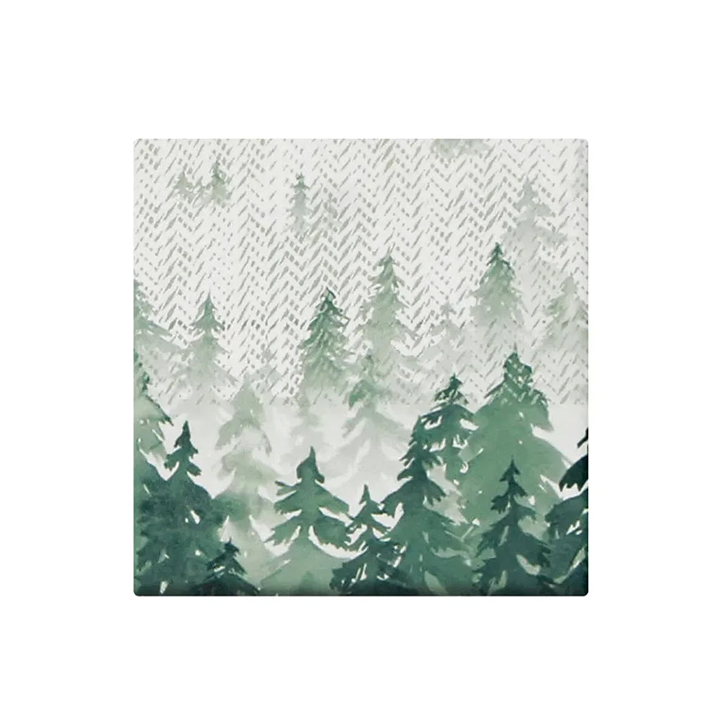 Boreal Forest Printed Ceramic Coaster Set