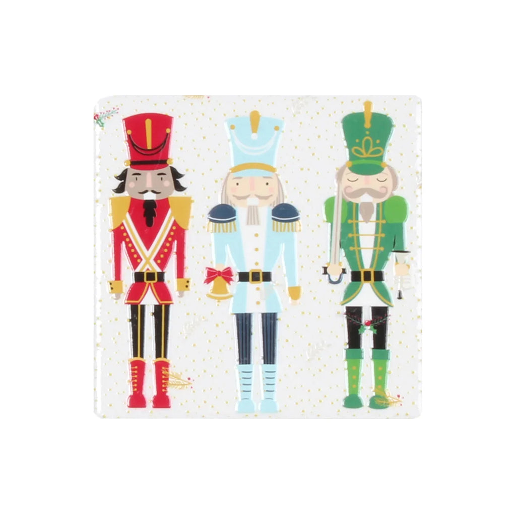 Merry Nutcracker Printed Coaster Set