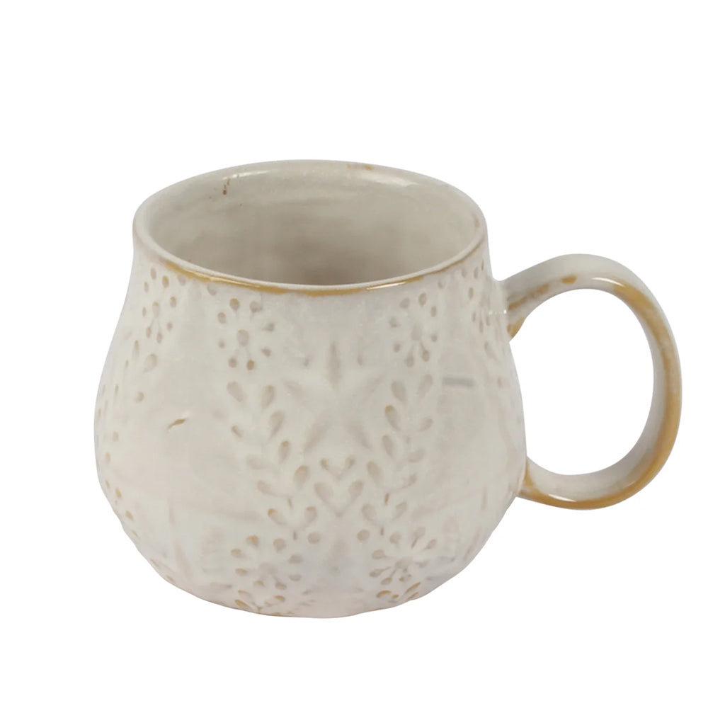 Soft Snowfall Stoneware Mug White