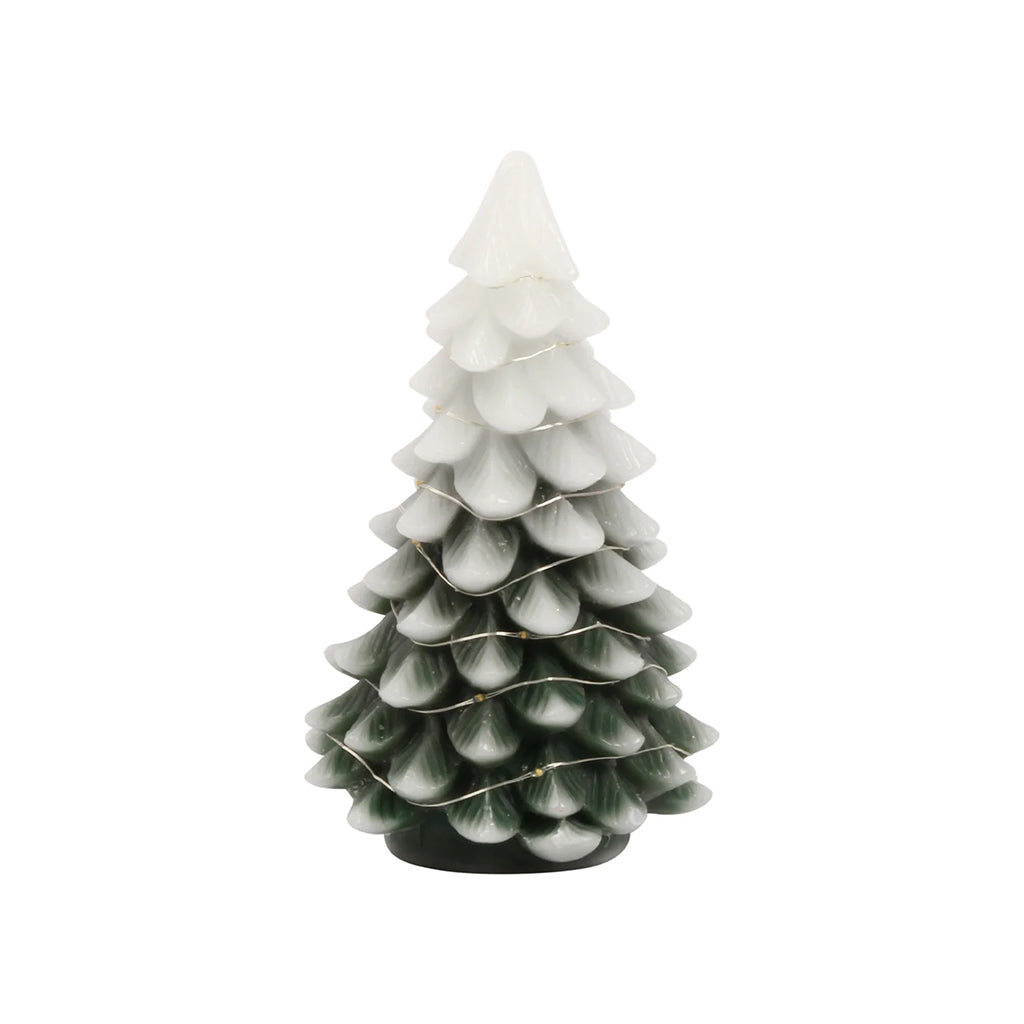 Snow Topped LED Tree Candle