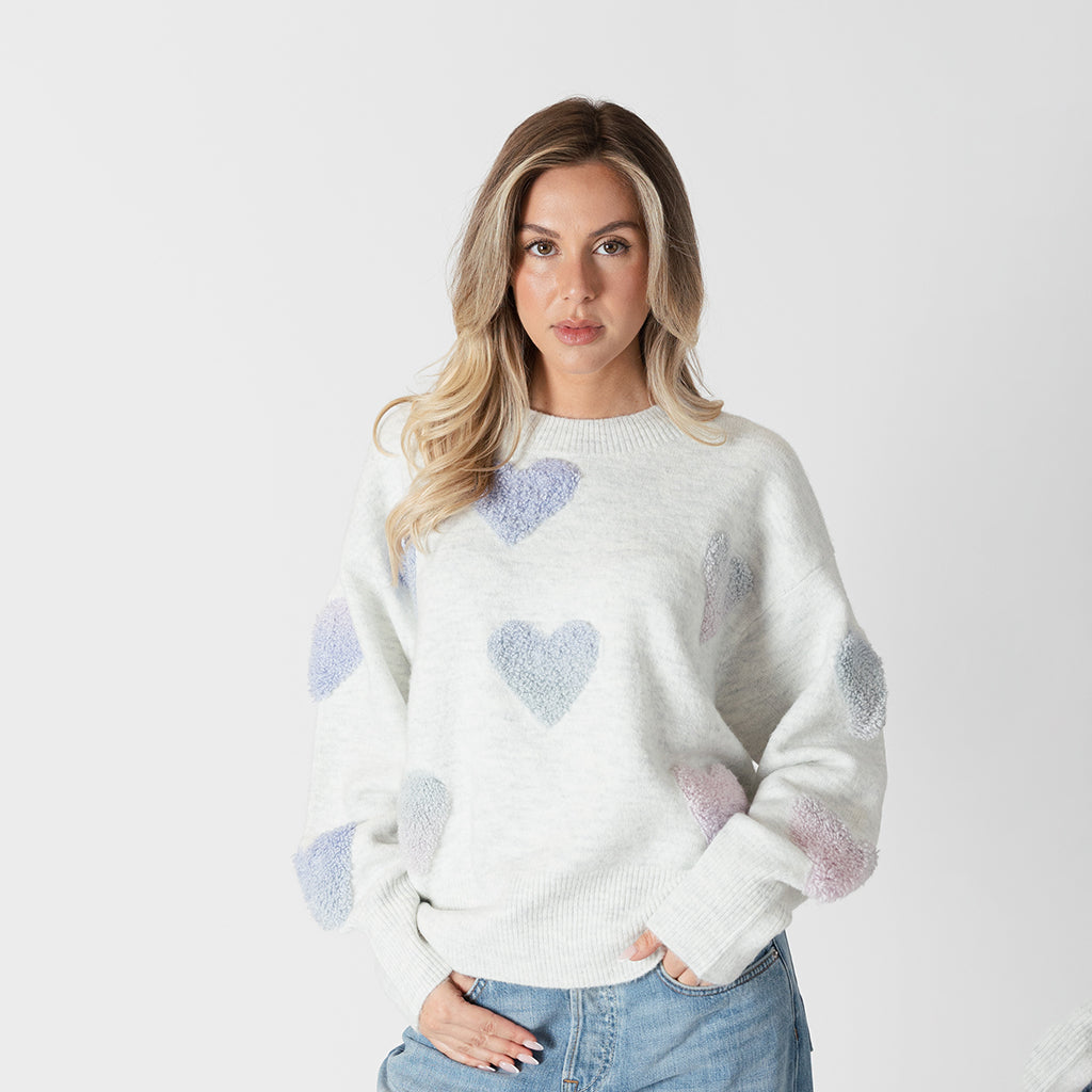 Ajax Sherpa Heart Sweater