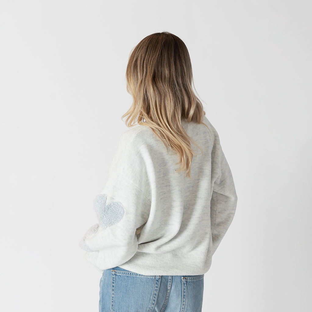 Ajax Sherpa Heart Sweater