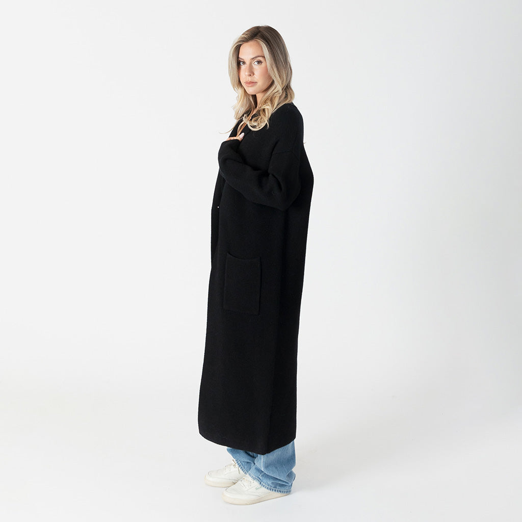 Jimmi Long Sweater Coat Black