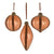 Striped Copper Glass Ornament