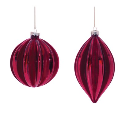 Burgandy Glass Ornament