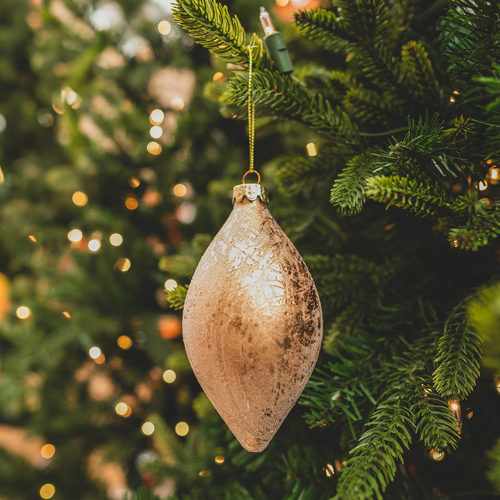 Frosted Rose Gold Ornament