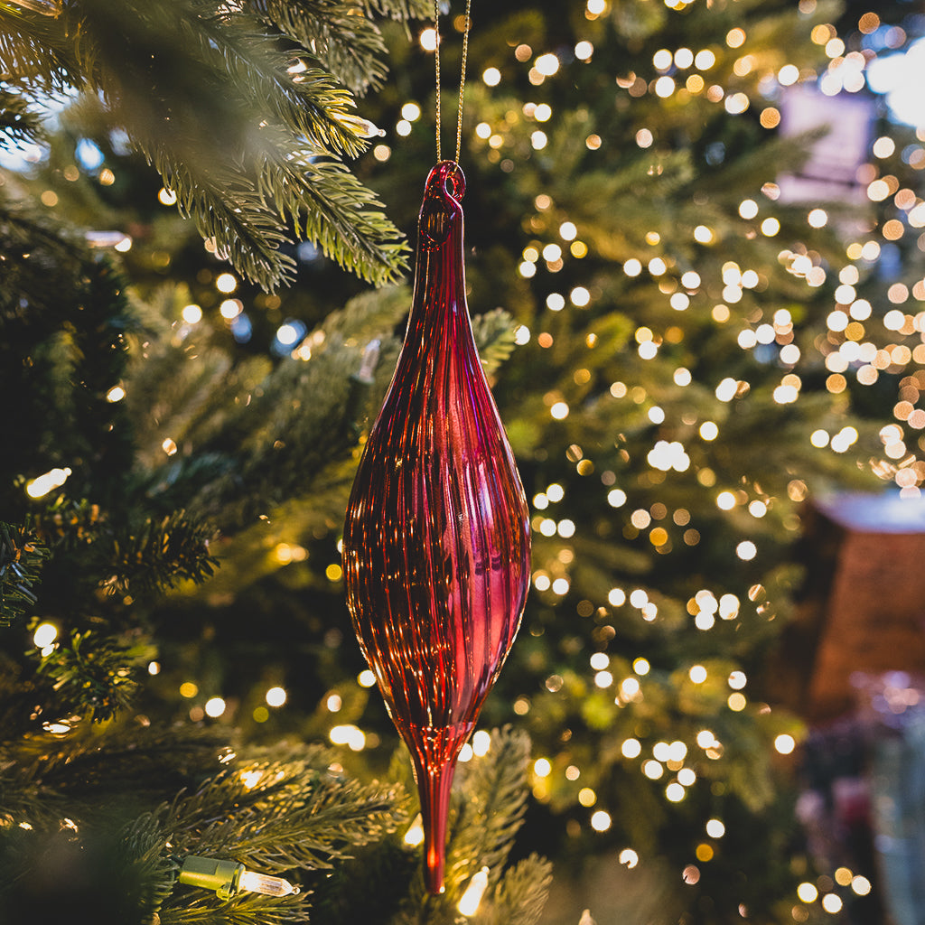 Drop Ornament Red Glass