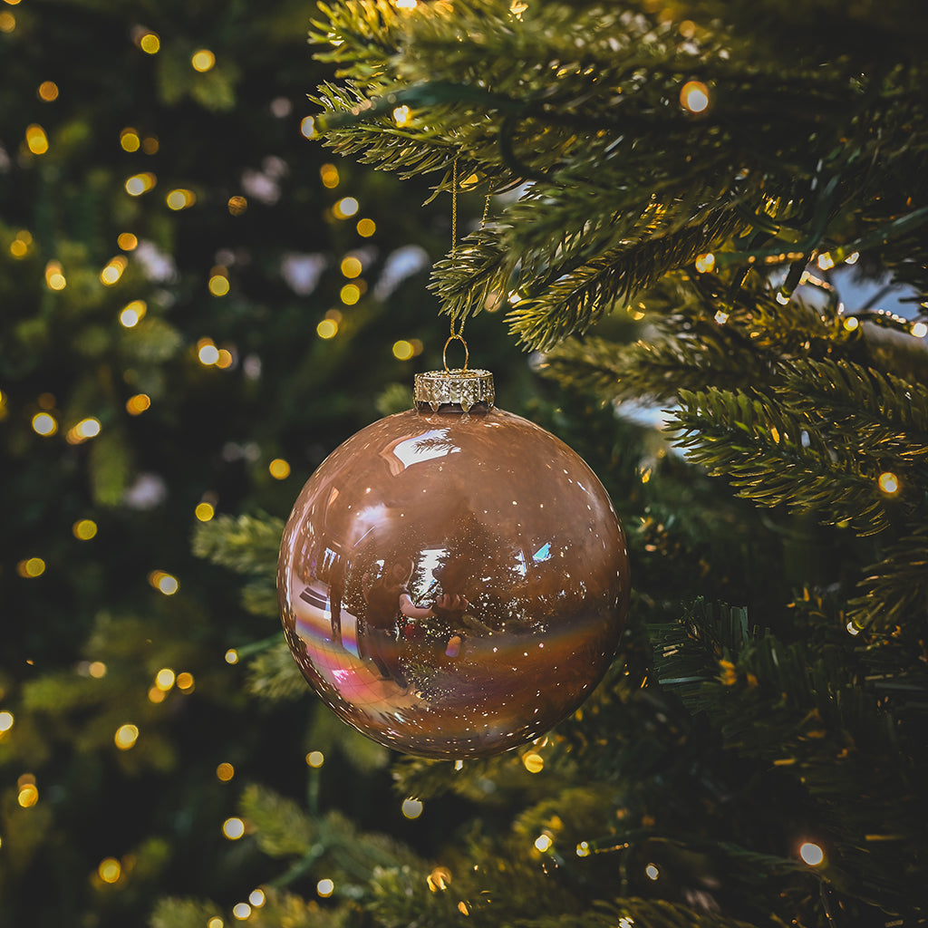 Glass Marbleized Ornament