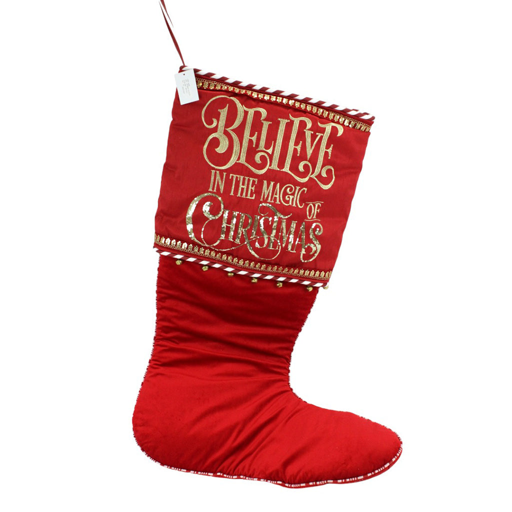 Believe Christmas Stocking