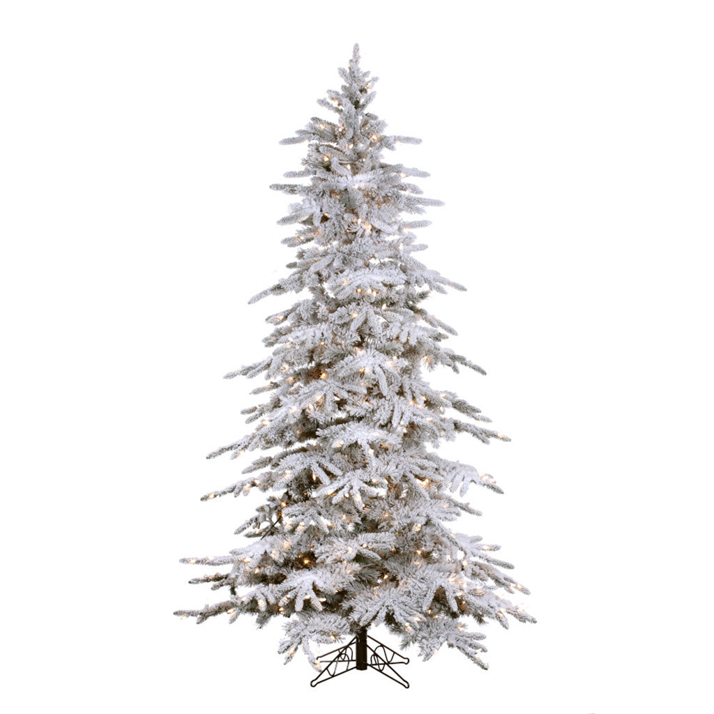 Flocked Everlasting Balsam Pine Tree 7.5&#39;