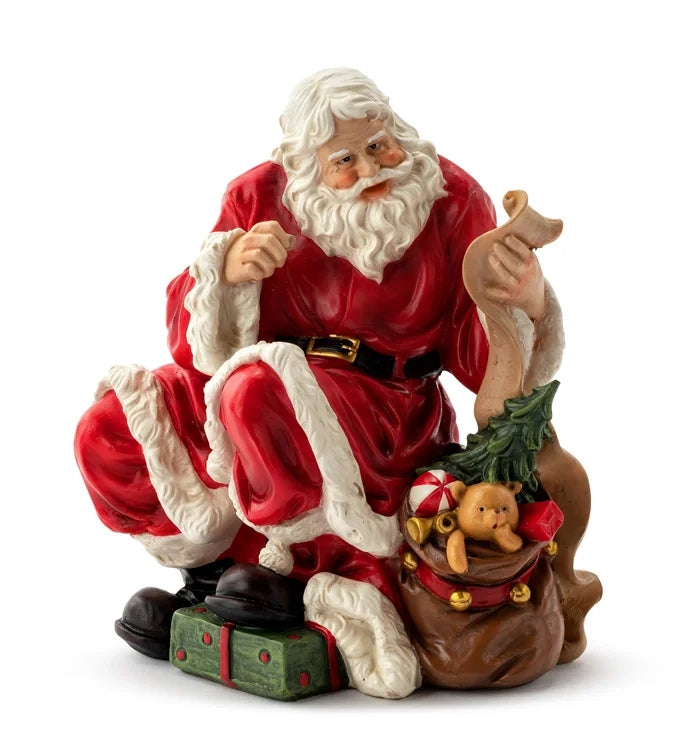 Sitting Santa with List