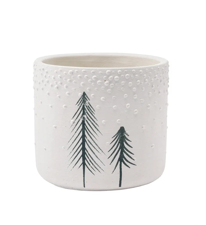 Pine Tree Round Planter