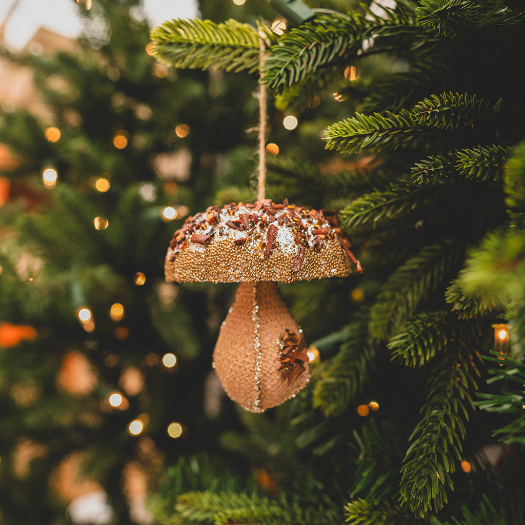 Glitter Mushroom Ornament